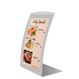 5.5 x 8.5 Sign Holder Tabletop Magnetic Lens Curved Picture Frame Menu Sale 19122