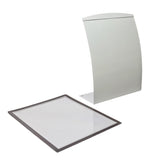 8.5X11 Sign Holder Picture Frame for Tabletop Magnetic Lens, Curved - Silver 19124