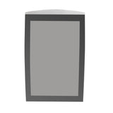 FixtureDisplays® 11 x 17 Sign Holder for Tabletop, with Magnetic Lens, Curved - Silver/Balck 19127-BLACK