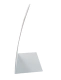 FixtureDisplays? 11 x 17 Sign Holder for Tabletop, with Magnetic Lens, Curved - Silver 19127