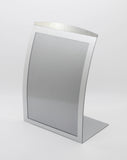 8.5 x 11 Sign Holder for Tabletop with Curved Frame, Magnetic Lens   Black 19129