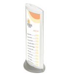 Sign Holder for Tabletop Fits a Folded 8.5 x 11 Sheet, Double sided   Clear