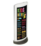 Sign Holder for Tabletop Fits a Folded 8.5 x 11 Sheet, Double sided   Clear