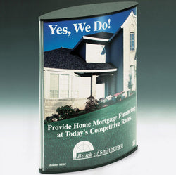 8.5 x 11 Sign Holder for Tabletop, Double sided, Curved   Black 19131