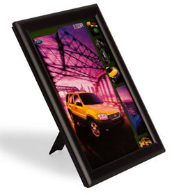 8.5 x 11 Sign Holder for Table or Wall, Snap Open   Black 19132