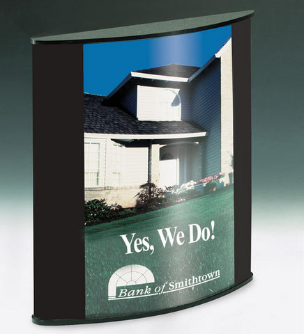 8.5 x 11 Sign Holder for Tabletop or Wall, Convex Design   Black 19134