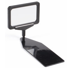 5.5 x 3.5 Sign Holder for Tabletops, Shovel Base, 2 Display Options   Black