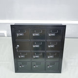 Recess Wall Mount Cellphone Locker 12 Door Admin Access Combo Locks 23X5X22" 19145-12ASC