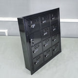 Recess Wall Mount Cellphone Locker 12 Door Admin Access Combo Locks 23X5X22" 19145-12ASC