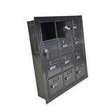 Recess Wall Mount Cellphone Locker 12 Door Admin Access Combo Locks 23X5X22" 19145-12ASC