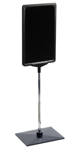 7 x 11 Sign Holder for Tabletops, 2 Inserts 3 Base Options   Black 19151