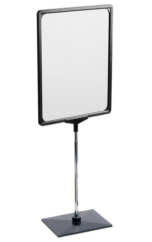 11 x 14 Sign Holder for Tabletops, 2 Inserts 3 Base Options   Black 19154