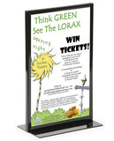 7 x 11 Sign Holder for Counter, Double Sided, Weighted Base   Black 19162