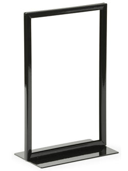 7 x 11 Sign Holder for Counter, Double Sided, Weighted Base   Black 19162