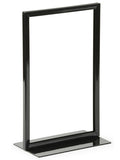 7 x 11 Sign Holder for Counter, Double Sided, Weighted Base   Black 19162