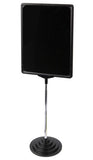 11 x 14 Sign Holder for Tabletops, Round Stepped Base, 2 Display Options   Black