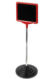 7 x 5.5 Sign Holder for Tabletops, Round Stepped Base, 2 Inserts Color Options