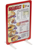 8.5 x 11 Sign Holder for Tabletops, T style, Top Insert   3 Color Options 19173
