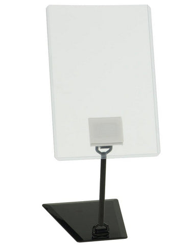 4 x 6 Sign Holder for Tabletops, Shovel Base, 3 Height Options   Black 19174