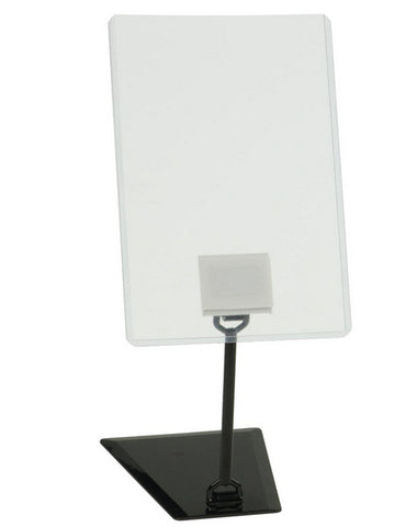 4 x 6 Sign Holder for Tabletops, Shovel Base, 3 Height Options   Black 19175