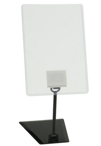 4 x 6 Sign Holder for Tabletops, Shovel Base, 3 Height Options   Black 19176