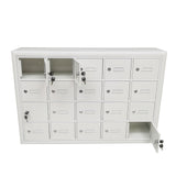 37X25X8" Recess Wallmount Cell Phone Storage Mail Locker 20-Door 6.2X5.2X6.8" 19178-20ASC