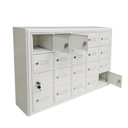 37X25X8" Recess Wallmount Cell Phone Storage Mail Locker 20-Door 6.2X5.2X6.8" 19178-20ASC