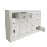37X25X8" Recess Wallmount Cell Phone Storage Mail Locker 20-Door 6.2X5.2X6.8" 19178-20ASC
