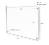 Magnetic Picture Frame for Tabletop, Double Sided Box   Clear Acrylic