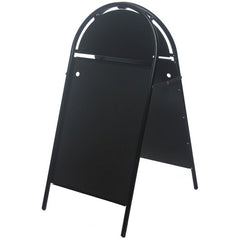 A frame Sidewalk Sign with Magnetic Lens, Separate Headers, 2 Sided   Black
