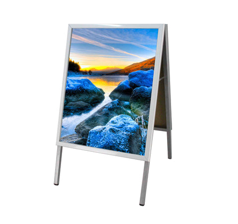 Double Side Sidewalk Sign Black Menu Message Sandwich Board Sign Ad Chalkboard