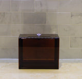 6.1 x 8.9 x 4.4 Acrylic Ballot Box with Lock, 6 x 4 Sign Holder   Amber 19215