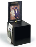 Metal Ballot Box w/ 8.5 x 11 Header, Side Pocket, Pen Lock, Wall Mount   Black