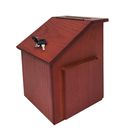 Wooden Ballot Box Donation Box Suggestion Box Tithing Box Collection Box Charity