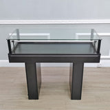 48X20X38" Glass Showcase Flip Top 47X20X7.8" Wood Base Floor Display Lock Key 19303
