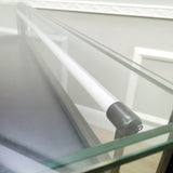 48X20X38" Glass Showcase Flip Top 47X20X7.8" Wood Base Floor Display Lock Key 19303