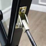 48X20X38" Glass Showcase Flip Top 47X20X7.8" Wood Base Floor Display Lock Key 19303