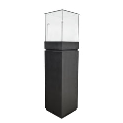 15.7 X 15.7 X 63.7" Pedestal Display Showcase Cabinet Base Locking Drawer LED 19308