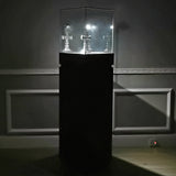 15.7 X 15.7 X 63.7" Pedestal Display Showcase Cabinet Base Locking Drawer LED 19308