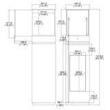 15.7 X 15.7 X 63.7" Pedestal Display Showcase Cabinet Base Locking Drawer LED 19308