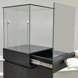 15.7 X 15.7 X 63.7" Pedestal Display Showcase Cabinet Base Locking Drawer LED 19308
