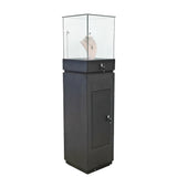 15.7 X 15.7 X 63.7" Pedestal Display Showcase Cabinet Base Locking Drawer LED 19308