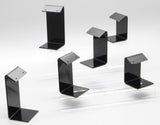 2.0" x 1.8" Single Pair Earring Jewelry Display, Square Design, 18 Units Per Set, Acrylic-Black 19313
