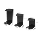 2.0" x 1.8" Single Pair Earring Jewelry Display, Square Design, 18 Units Per Set, Acrylic-Black 19313