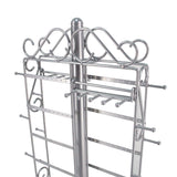 Adjustable Jewelry Display Rotating with Hook and Earring Holes Silver 19329