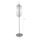 Adjustable Jewelry Display Rotating with Hook and Earring Holes Silver 19329