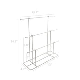 13.0x14.0x4.5T bar Jewelry Display for Bracelets and Chains, Steel Silver 19333