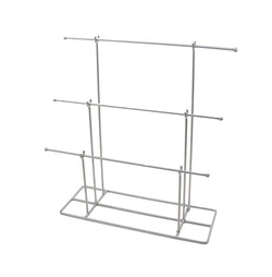 13.0x14.0x4.5T bar Jewelry Display for Bracelets and Chains, Steel Silver 19333