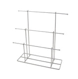 13.0x14.0x4.5T bar Jewelry Display for Bracelets and Chains, Steel Silver 19333