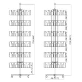 72-Pocket 5x7" (5.3") Vertical Greeting Card Display Spinning Floor Stand Post 19345